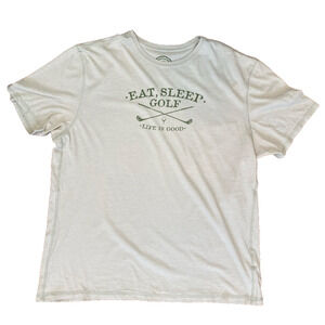Life Is Good Sleep T-Shirt Mens Large East Sleep Golf Casual Lounge Cotton Tee